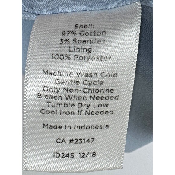 Talbots Skirt Womens 12P Petite Red Blue Geometric Print Cotton Blend Lined - Picture 9 of 9